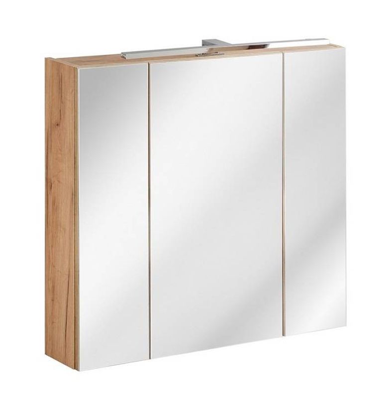 Skrinka so zrkadlom, 80cm, dub craft, CAPRI 843