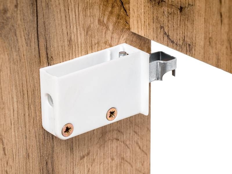 Skrinka do kúpeľne, 30cm, dub wotan, biely lesk, IBIZA WHITE 810