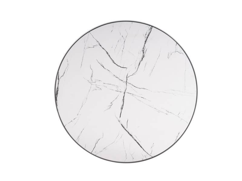 Konferenčný stolík, 80x80cm, biely, sivý, efekt mramoru, Signal, DOLORES B