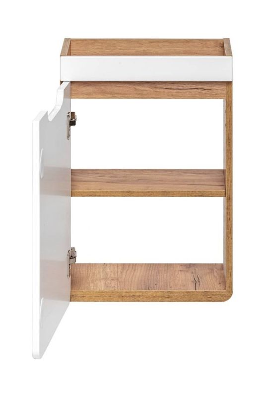 Skrinka pod umývadlo, 40cm, dub artisan, čierna, ARUBA COSMOS 826