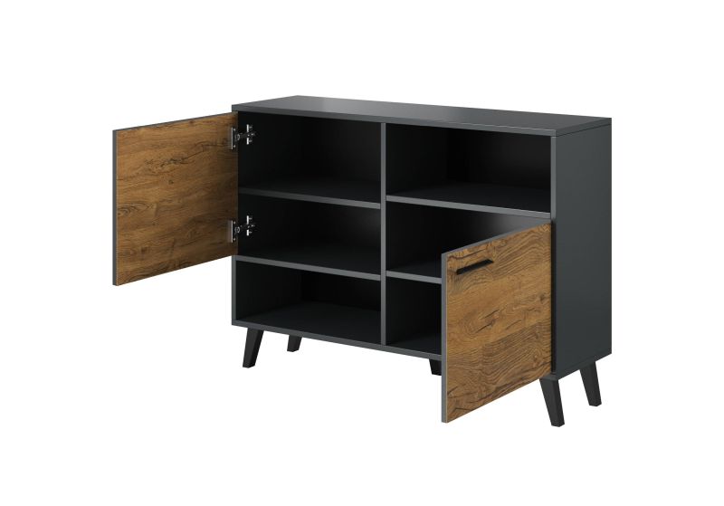 Komoda, 100cm, antracyt, dunkel, aquare dance dark, SOUL 2D