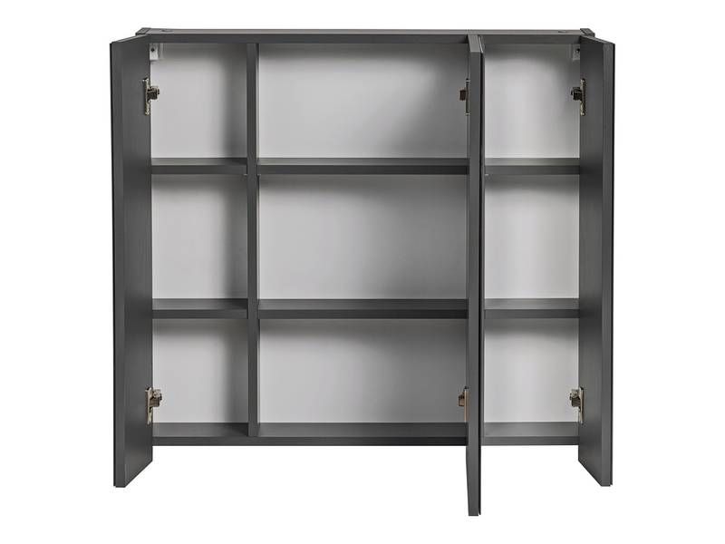 Skrinka so zrkadlom, 80cm, sivá, MONAKO GREY 841