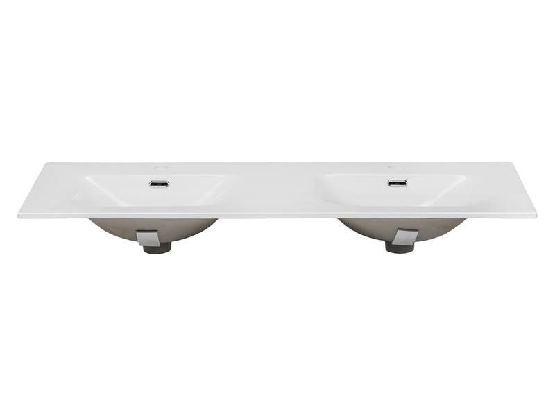 Umývadlo do kúpeľne, 121cm, biele, SKY 120D-8099