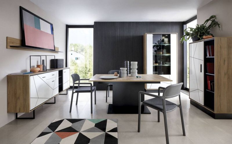 Polica, 167cm, čierna perla, dub catania, BROLO BROP01