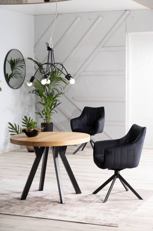 Jedálenská stolička, zelená látka, nohy kov čierny, Signal, AZALIA VELVET