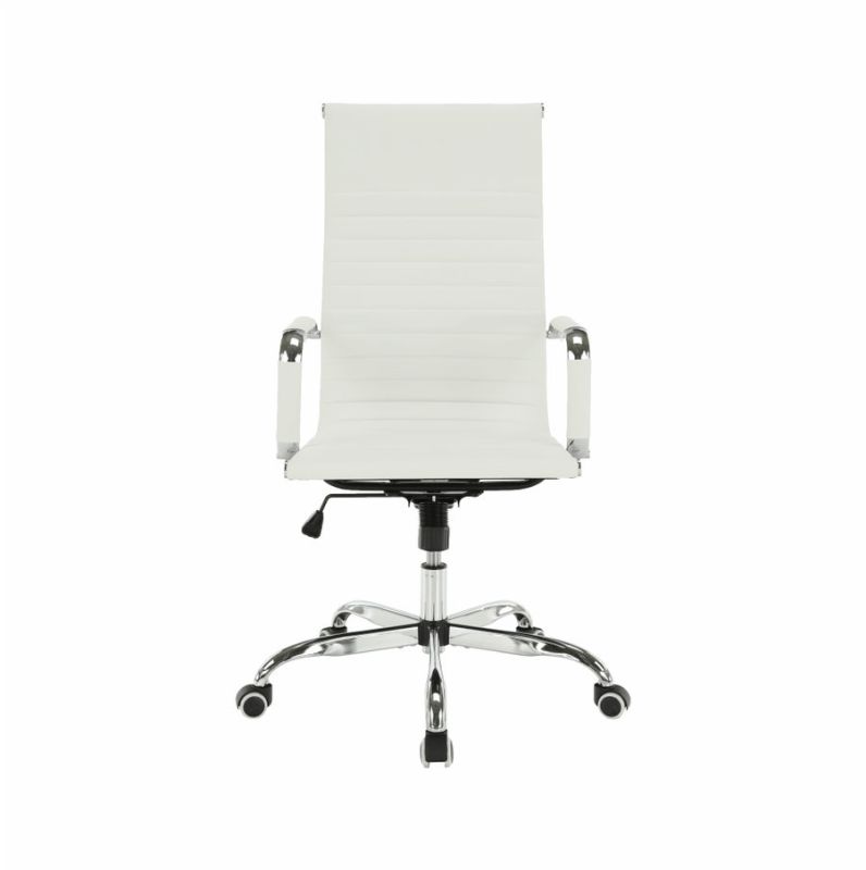 Kancelárske kreslo, biela ekokoža, AZURE 2 NEW