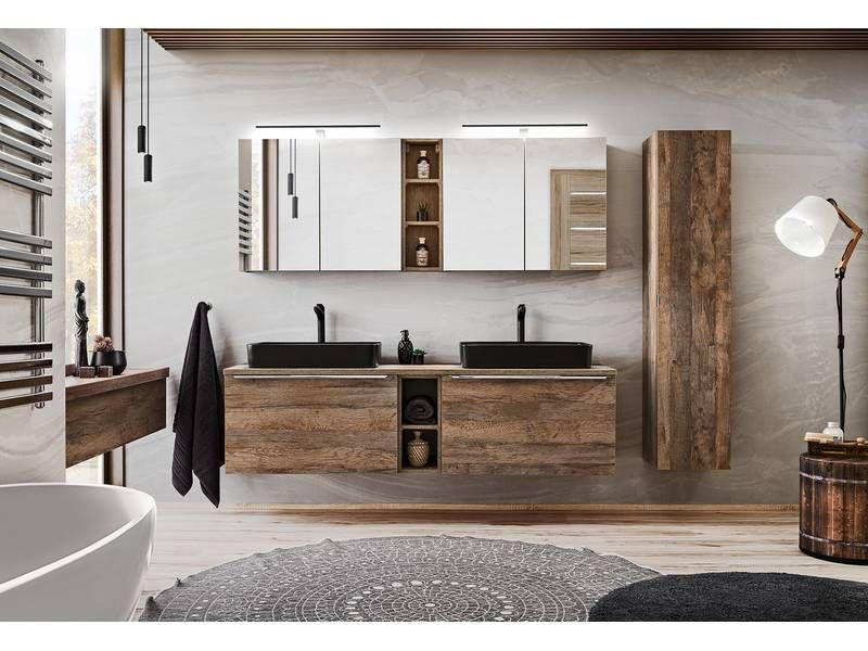 Skrinka do kúpeľne, 20cm, dub santa fe vintage, SANTA FE OAK 83-01