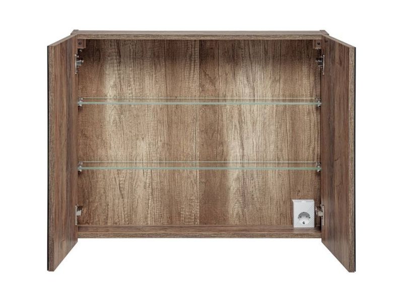 Skrinka so zrkadlom, 80cm, dub santa fe vintage, SANTA FE OAK 84-80-A-2D