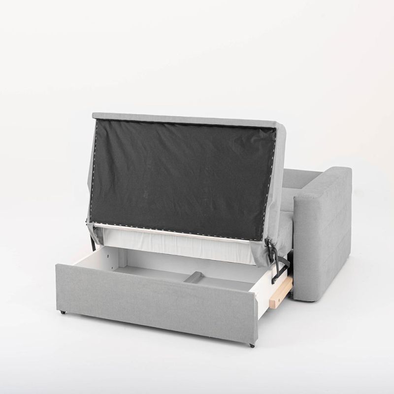 Dvojsed s rozkladom a úložným priestorom, látka sivá, SARA II