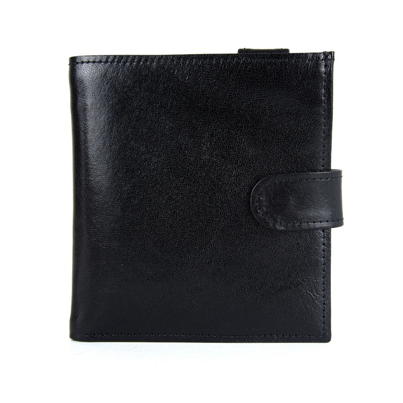 Kožená peňaženka z pravej kože so zapínaním č.8334 v čiernej farbe