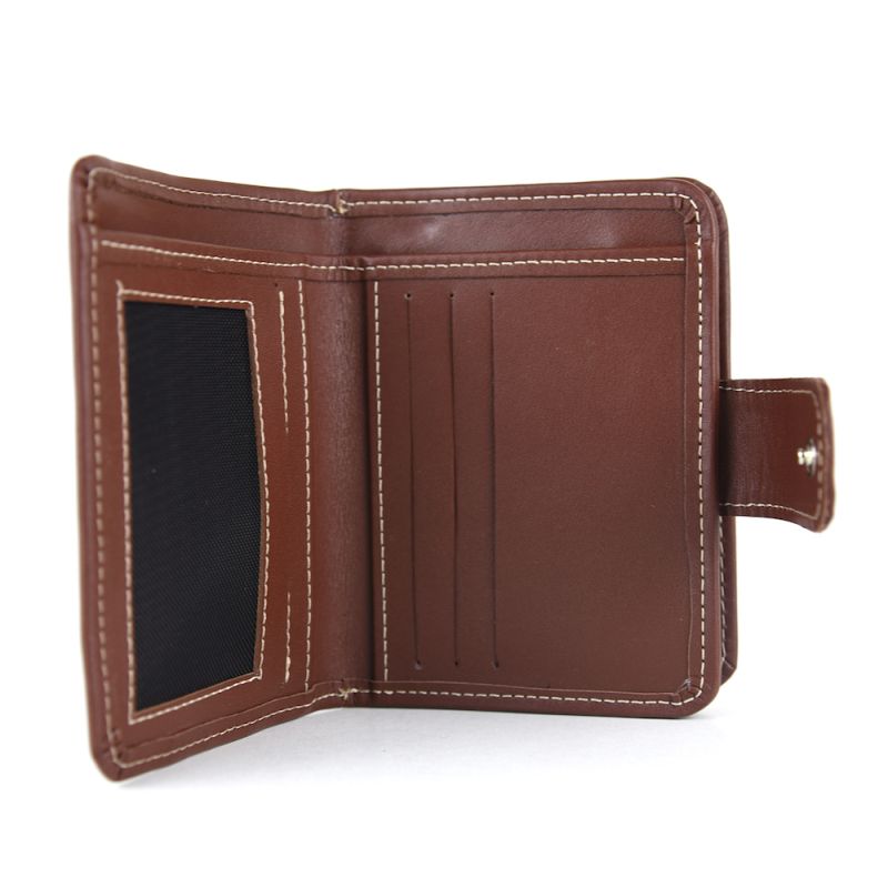 Módna kožená malá dámska peňaženka č.8504, hnedá farba