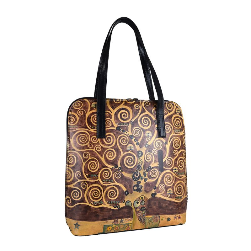 Ručne maľovaná kabelka č.8192 inšpirovaná motívom Gustav Klimt – Strom života nr.2