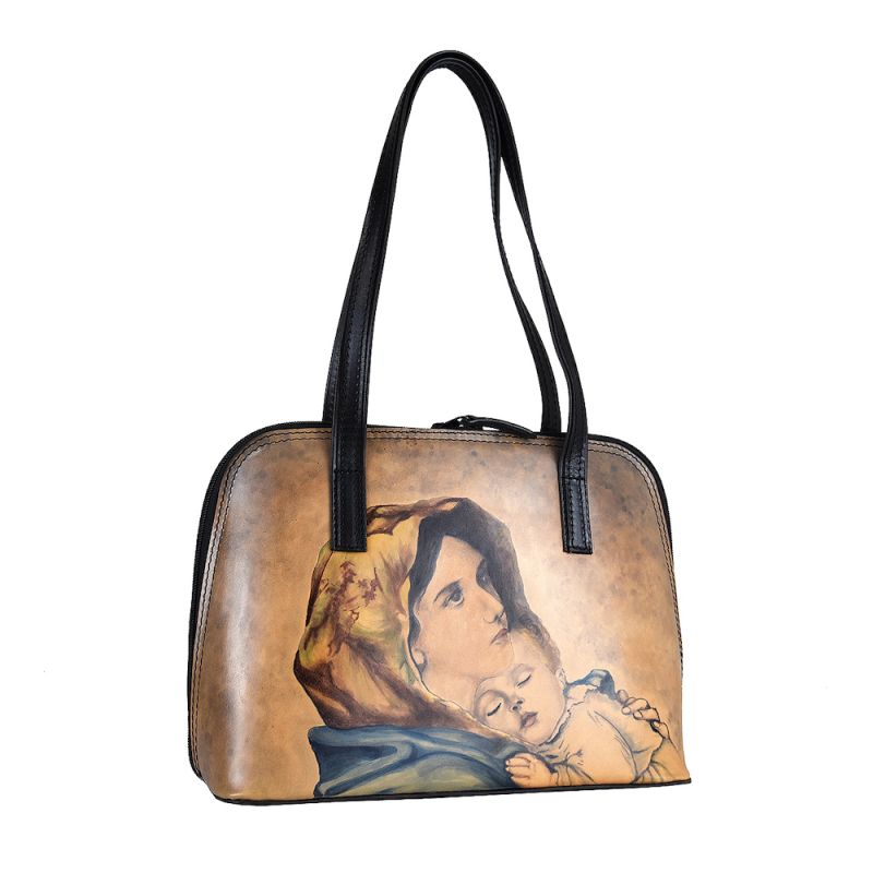 Ručne maľovaná kabelka č.8574 inšpirovaná motívom Roberto Ferruzzi - Madonnina