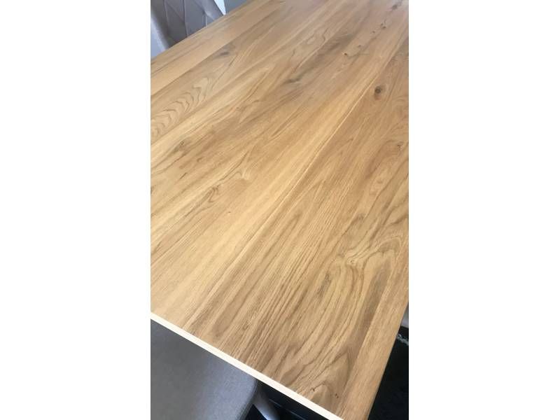 Jedálenský stôl, 150x90cm, MDF, dub, čierny, Signal, MARCELLO 150