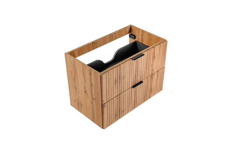 Skrinka pod umývadlo, 80cm, dub wotan, ADEL OAK 82-80-B-2S