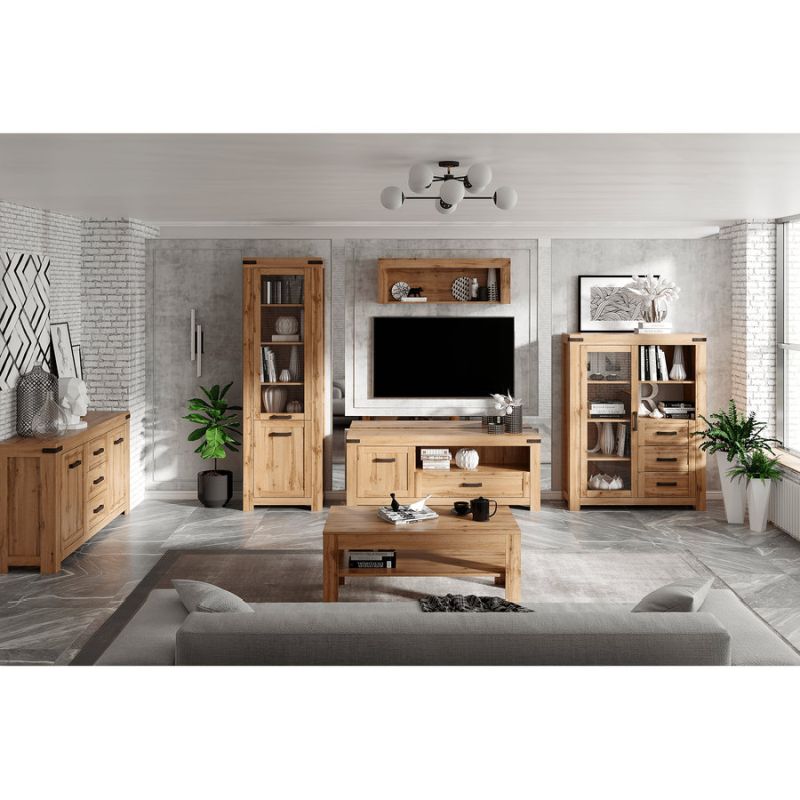 Vitrína, 65cm, dub wotan, MORATIZ 1D1W