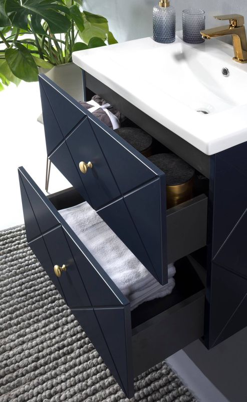 Skrinka pod umývadlo, 120cm, modrá, ELEGANCE BLUE 82-120