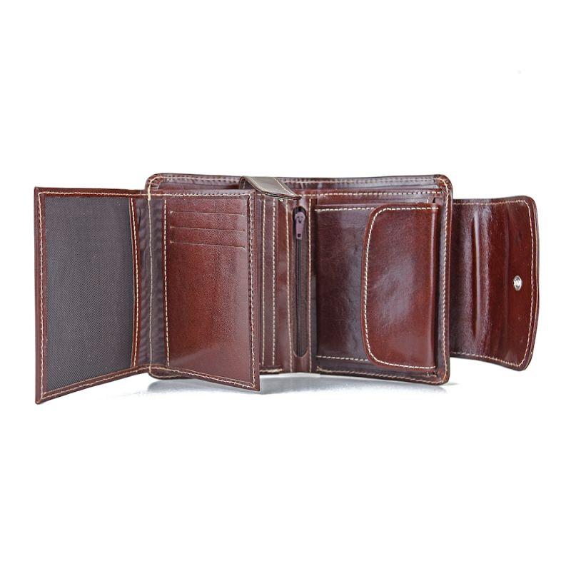 Unisex kožená peňaženka č.8511 v hnedej farbe