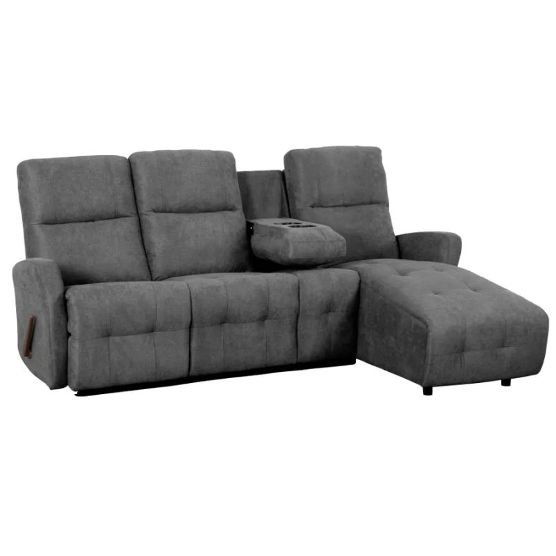 Nastaviteľná rohová sedacia súprava, tmavosivá látka, pravá, TROJAN ROH