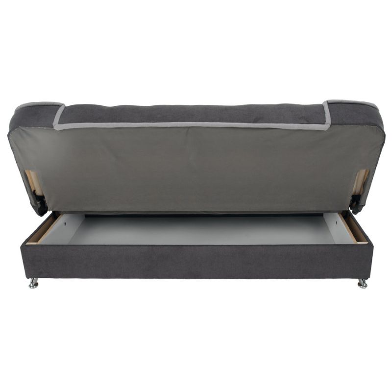 Rozkladacia pohovka, látka tmavosivá, svetlosivá, PERSI