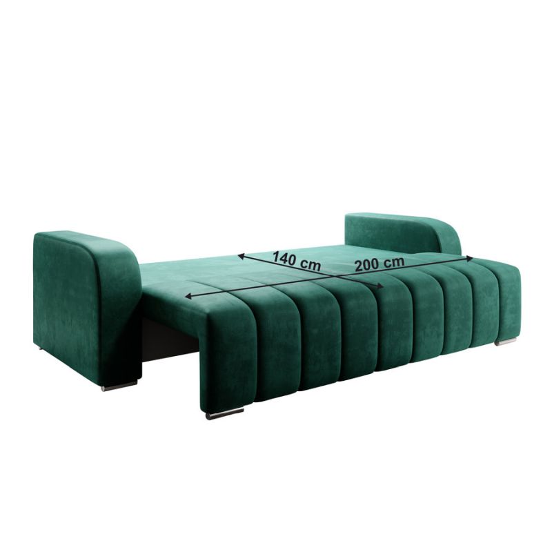 Rozkladacia pohovka, látka smaragdová, PORIMA