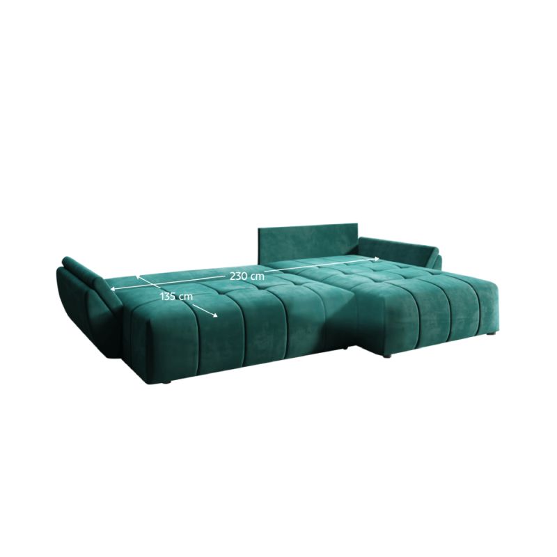 Univerzálna sedacia súprava, látka smaragdová, BELD ROH