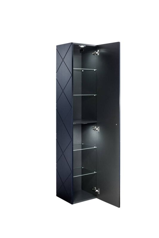 Vysoká skrinka, 35cm, modrá, ELEGANCE BLUE 80-01