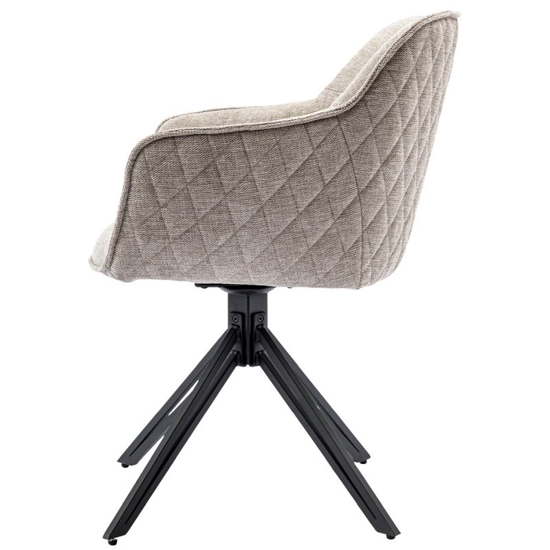 Jedálenská stolička, béžová, látka, HC-533 CRM2