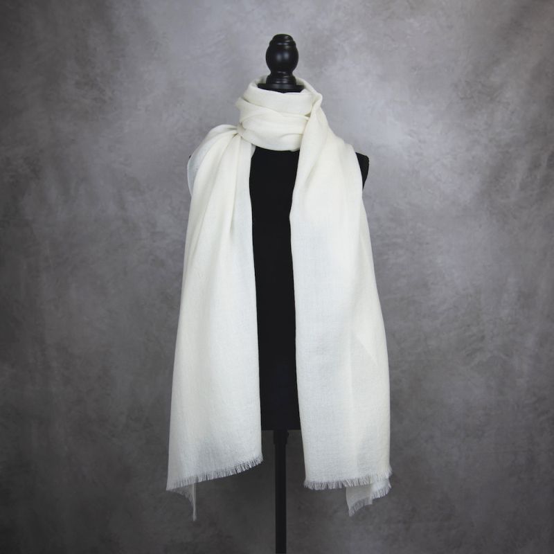 Zimný šál z Merino vlny, výroba na Slovensku - Ivory