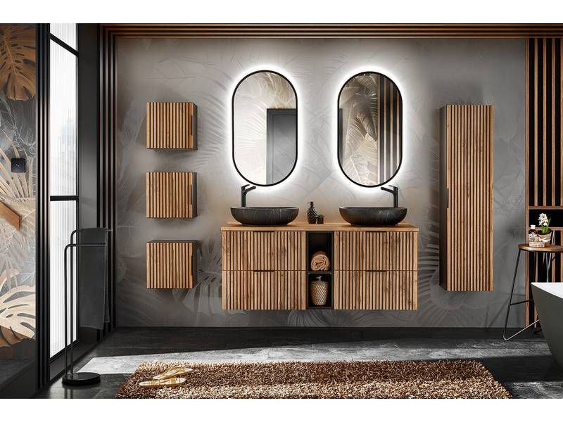 Skrinka do kúpeľne, 20cm, dub wotan, XILO 81-01-A