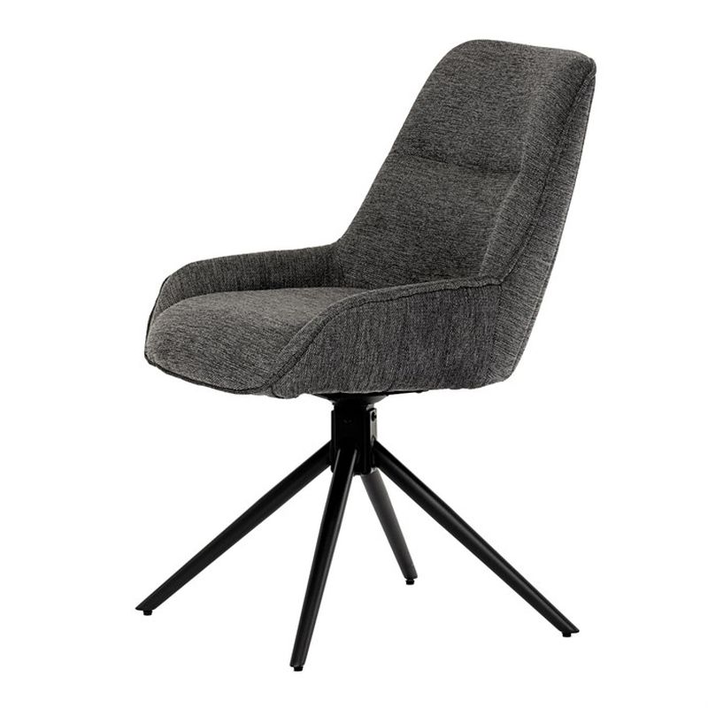 Jedálenská stolička, sivá, látka, HC-535 GREY2