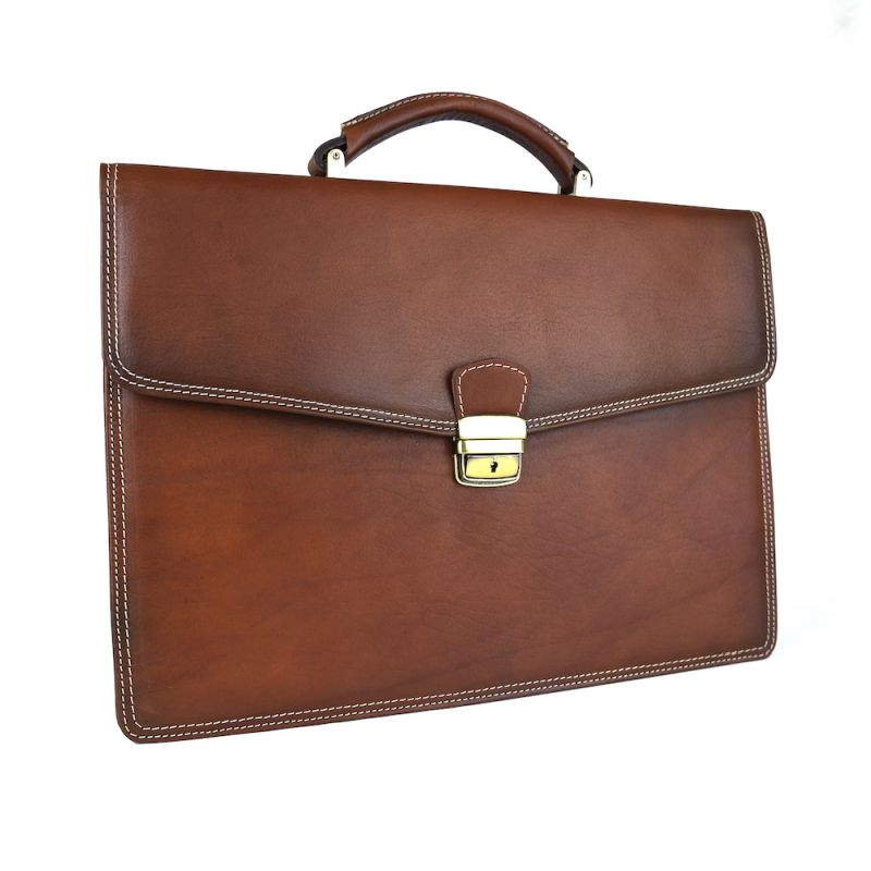 Luxusná kožená pracovná aktovka v cigaro farbe č.8129 (Limitovaná edícia)