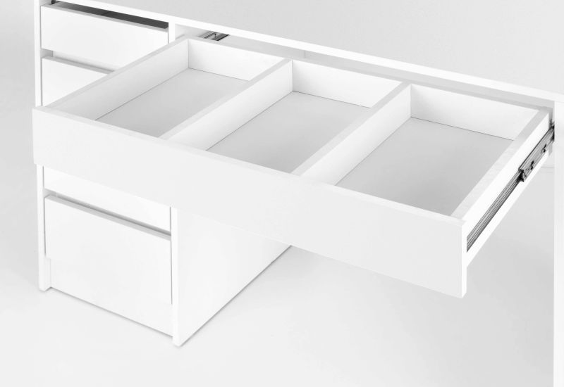 Toaletný stolík, 120cm, biely, HALMAR, HOLLYWOOD XL