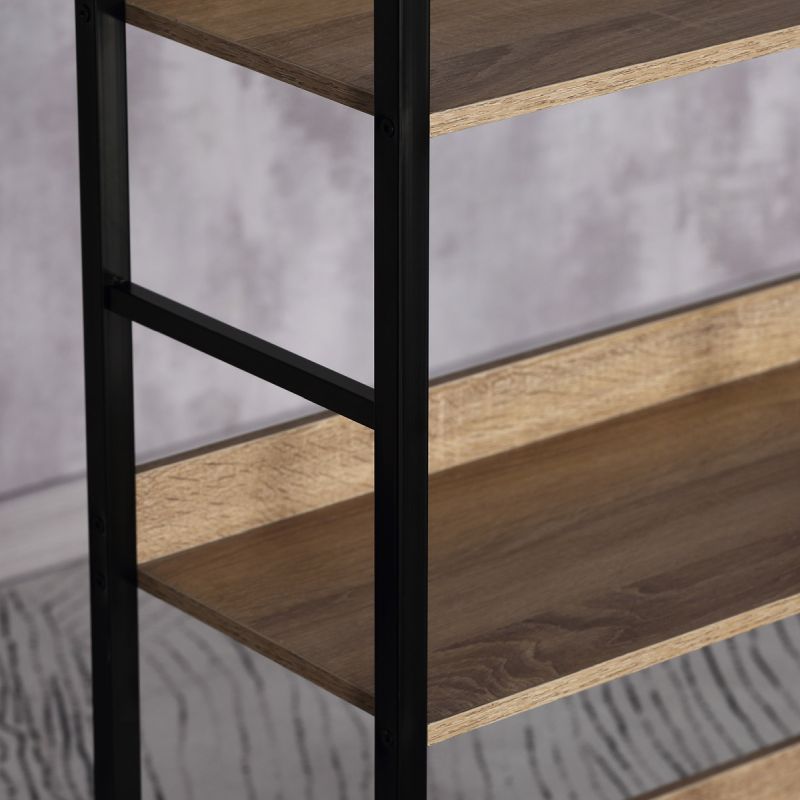 Regál, 60cm, kov, MDF, dub, GD-313 OAK