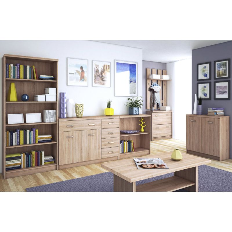 Posteľ, 140x200, dub sonoma, TOPTY TYP 44