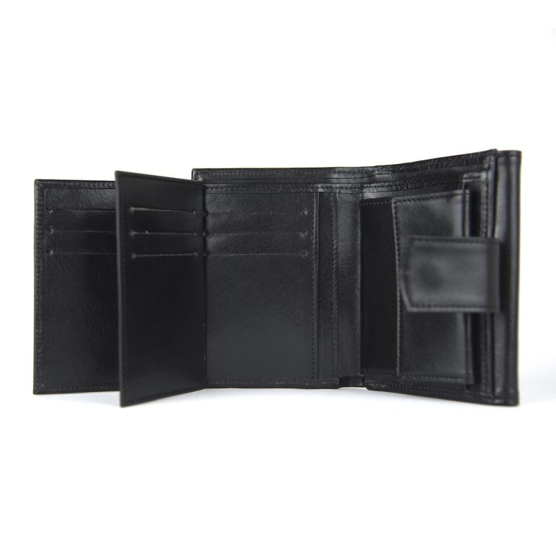 Kožená unisex peňaženka č.8287/2 v čiernej farbe