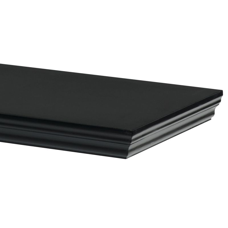 Nástenná polička, 120x24cm, MDF, čierna, P-026 BK