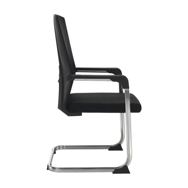 Zasadacia stolička, čierna sieťovina, kov chróm, RAVIL