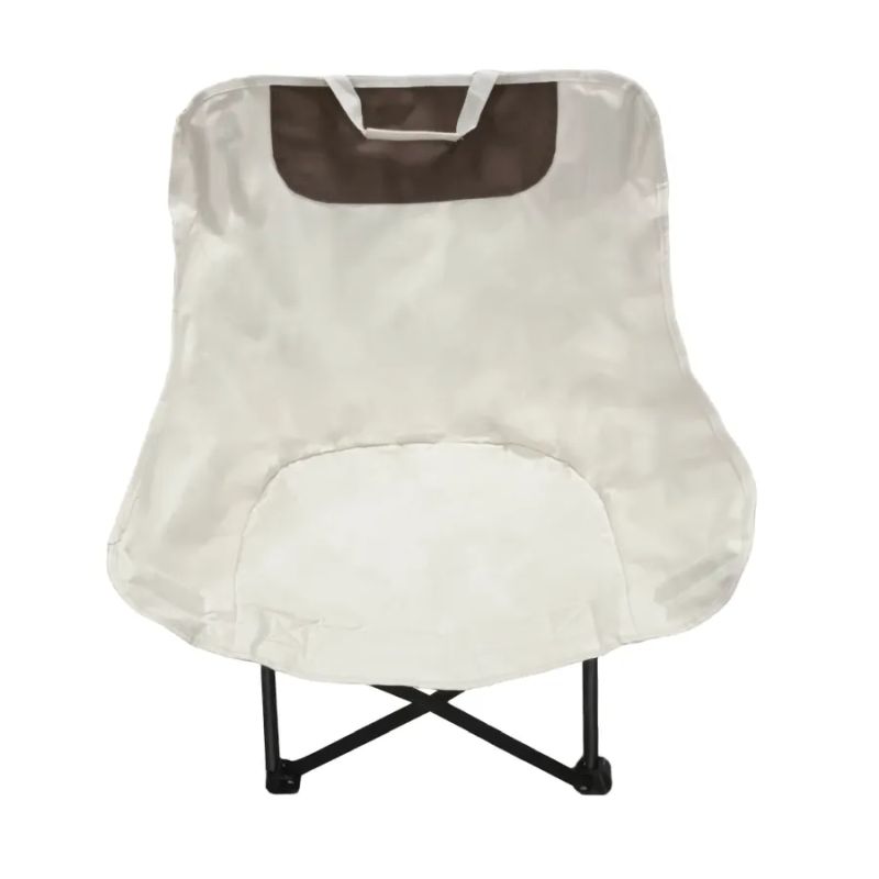 Kempingové kreslo, kov čierny, látka béžová, URAO