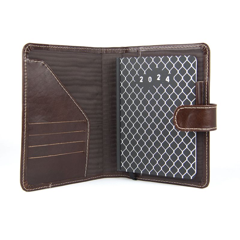 Kožený diár č.8087 v tmavo hnedej farbe