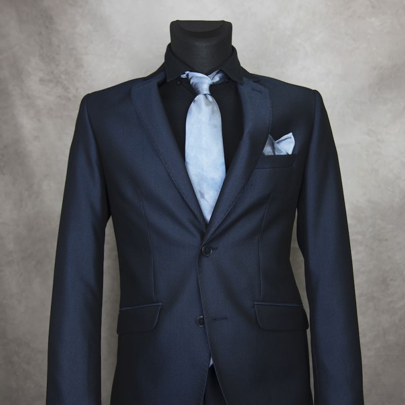 Hodvábna kravata + vreckovka LIMITED_43, Slovenská výroba