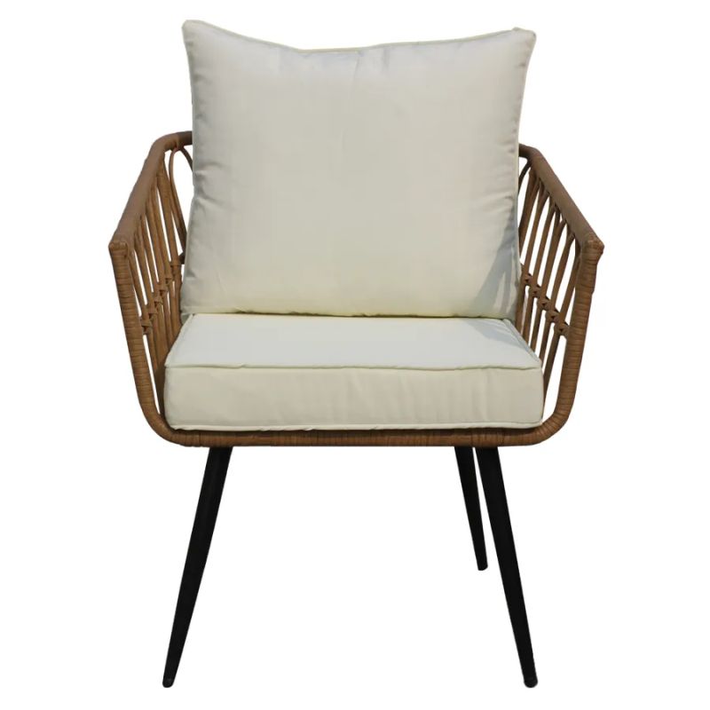Záhradné kreslo, prírodná, čierna, béžová, ARALY