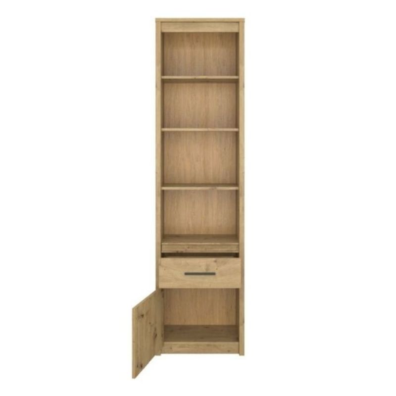 Otvorený regál, 55cm, dub artisan, AIRON 1D1S