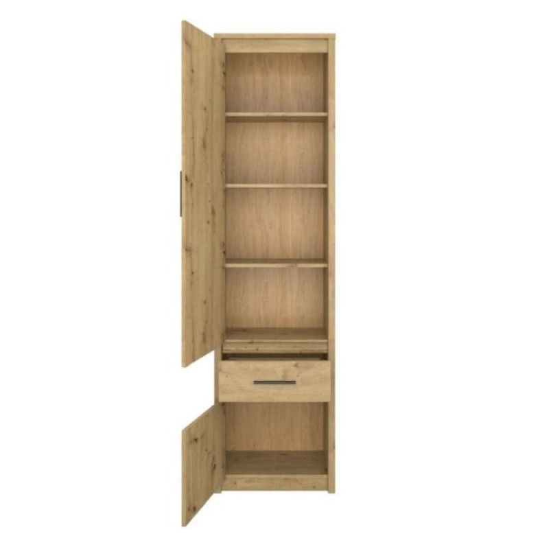 Regál, 55cm, dub artisan, AIRON 2D1S