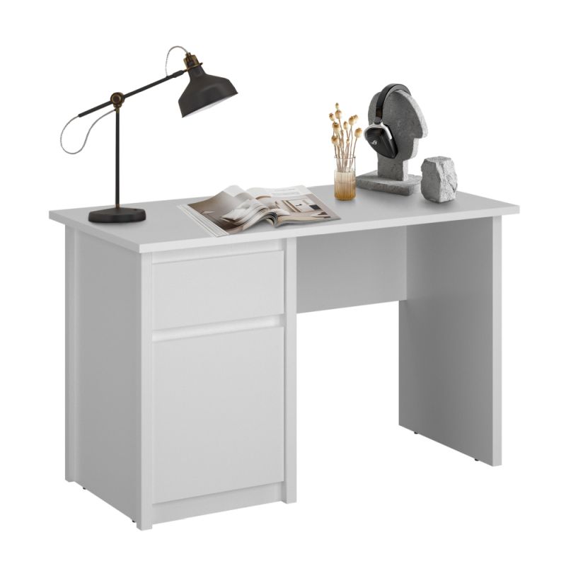 PC stôl, 120x59cm, biely, ERODIN 1D1S