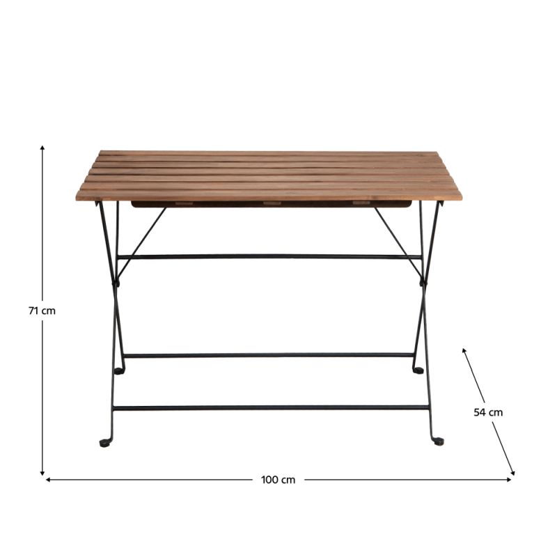Záhradný set 1+4, drevo akácia, kov čierny, SEDAN TYP 2