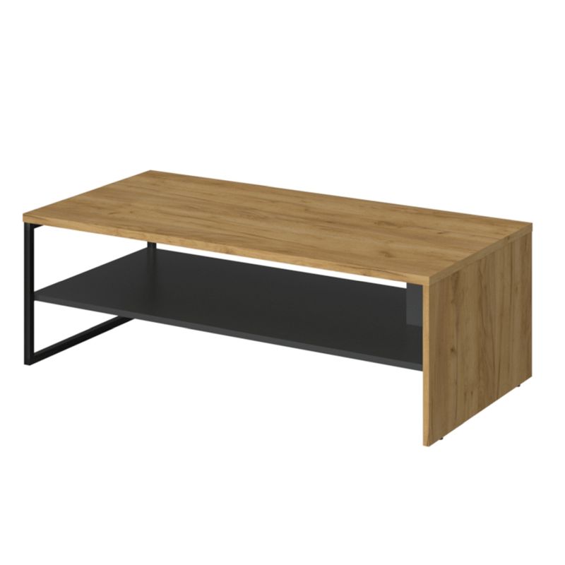 Konferenčný stolík, 120x60cm, dub craf zlatý, antracit, SANTANA