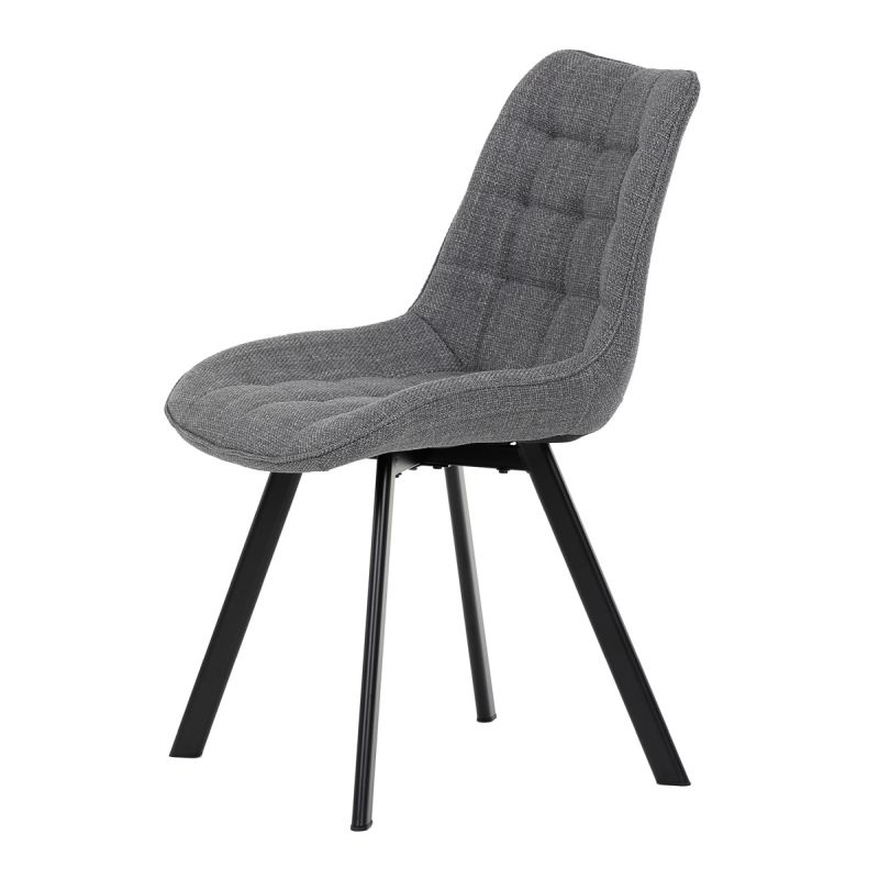 Jedálenská stolička, sivá, látka, HC-465 GREY2