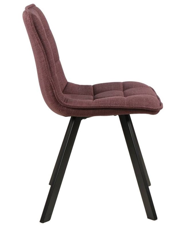 Jedálenská stolička, červená látka, nohy kov čierny, ELLIS BJORN