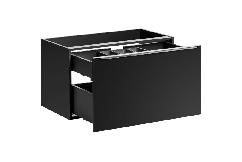 Skrinka pod umývadlo, 80cm, čierna, SANTA FE BLACK 82-80-B-2S